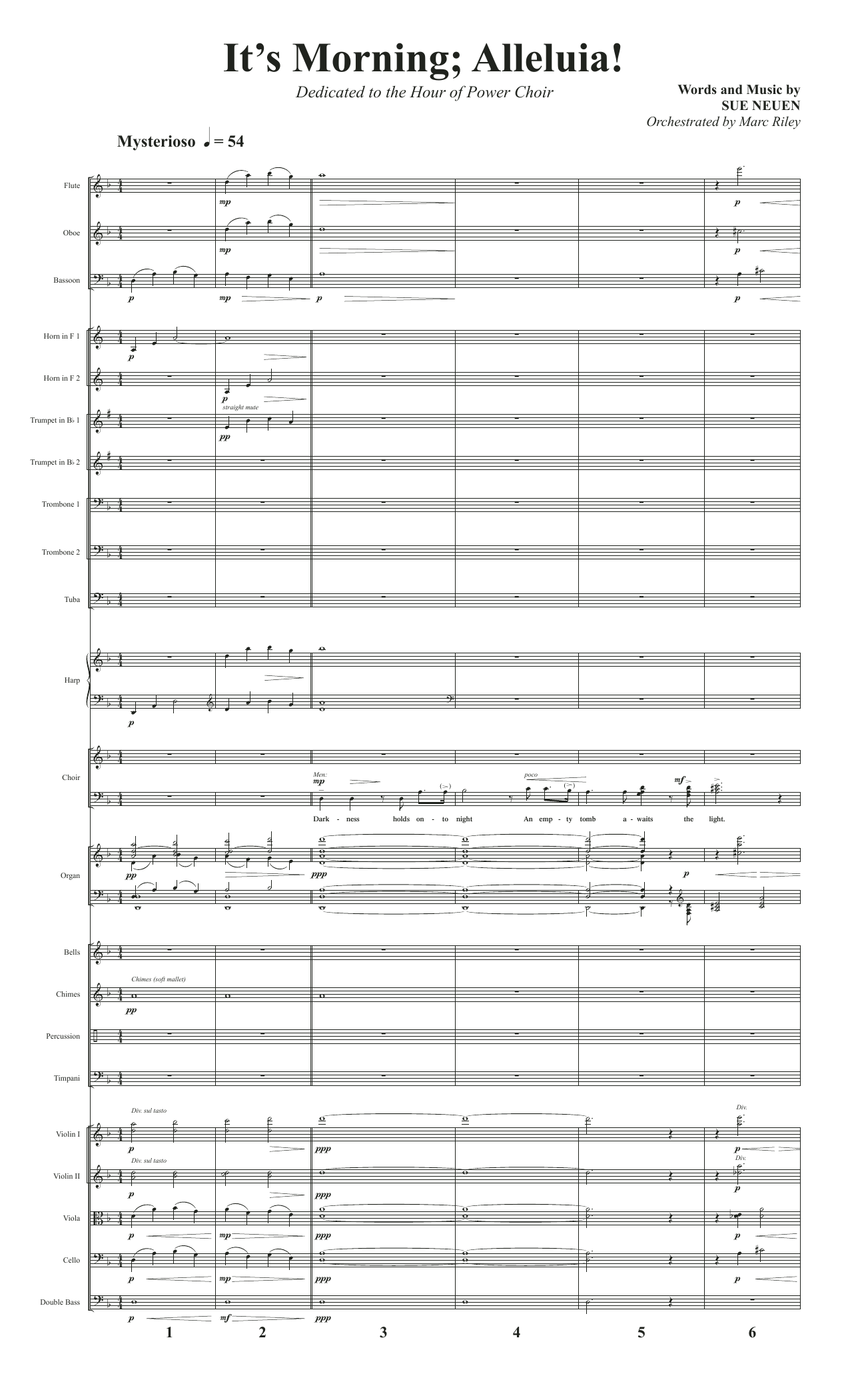 Sue Neuen It's Morning; Alleluia! - Full Score sheet music notes and chords arranged for Choir Instrumental Pak