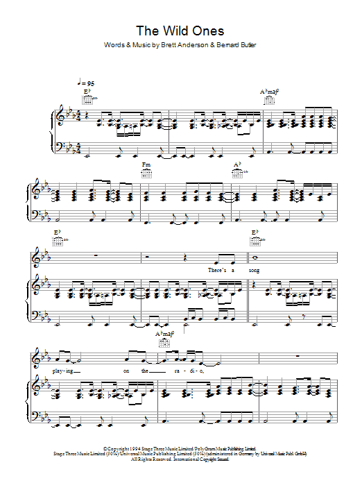 Suede The Wild Ones sheet music notes and chords arranged for Guitar Chords/Lyrics