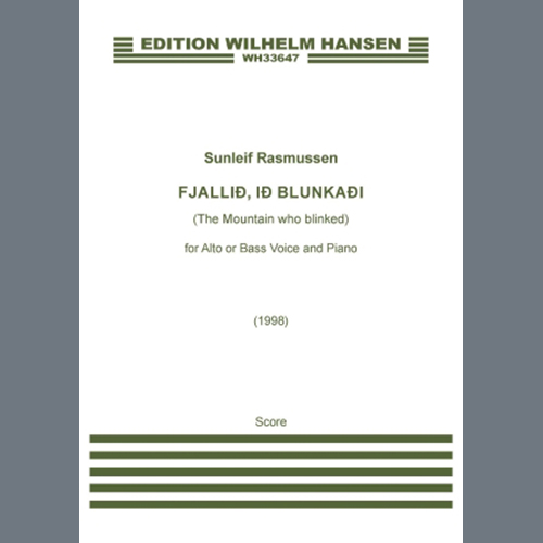 Easily Download Sunleif Rasmussen Printable PDF piano music notes, guitar tabs for  Piano & Vocal. Transpose or transcribe this score in no time - Learn how to play song progression.