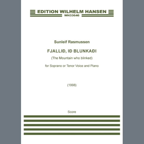 Easily Download Sunleif Rasmussen Printable PDF piano music notes, guitar tabs for  Piano & Vocal. Transpose or transcribe this score in no time - Learn how to play song progression.
