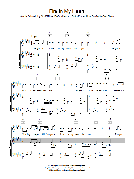 Super Furry Animals Fire In My Heart sheet music notes and chords arranged for Ukulele