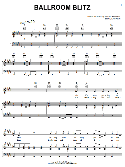 Sweet Ballroom Blitz sheet music notes and chords arranged for Drums Transcription