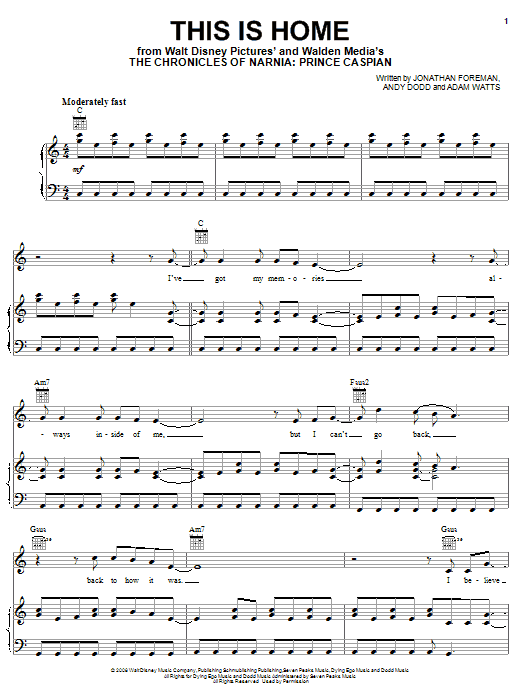Switchfoot This Is Home sheet music notes and chords arranged for Easy Piano