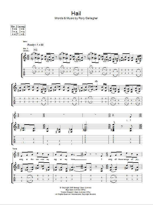 Taste Hail sheet music notes and chords arranged for Guitar Tab