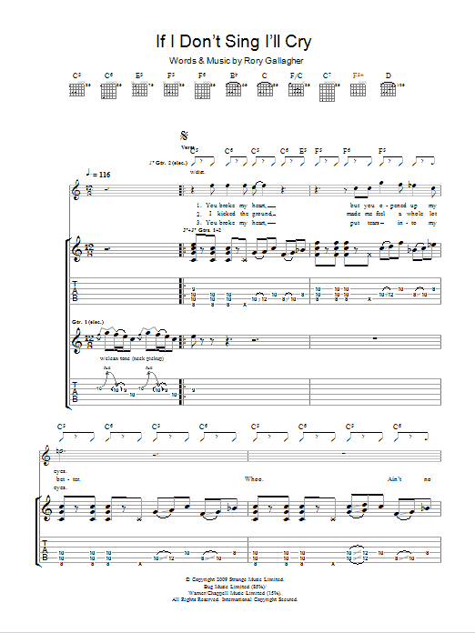 Taste If I Don't Sing I'll Cry sheet music notes and chords arranged for Guitar Tab