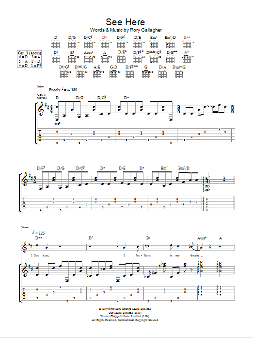 Taste See Here sheet music notes and chords arranged for Guitar Tab