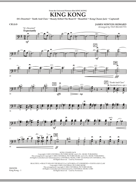 Ted Ricketts King Kong - Cello sheet music notes and chords arranged for Orchestra