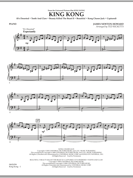 Ted Ricketts King Kong - Piano sheet music notes and chords arranged for Orchestra