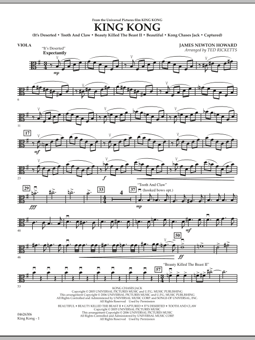 Ted Ricketts King Kong - Viola sheet music notes and chords arranged for Orchestra
