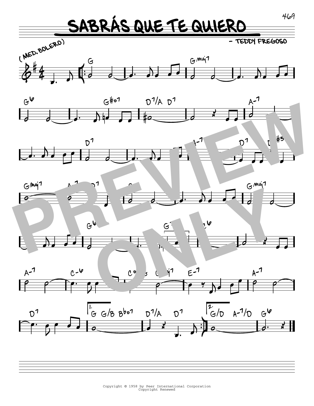 Teddy Fregoso Sabras Que Te Quiero sheet music notes and chords arranged for Real Book – Melody & Chords