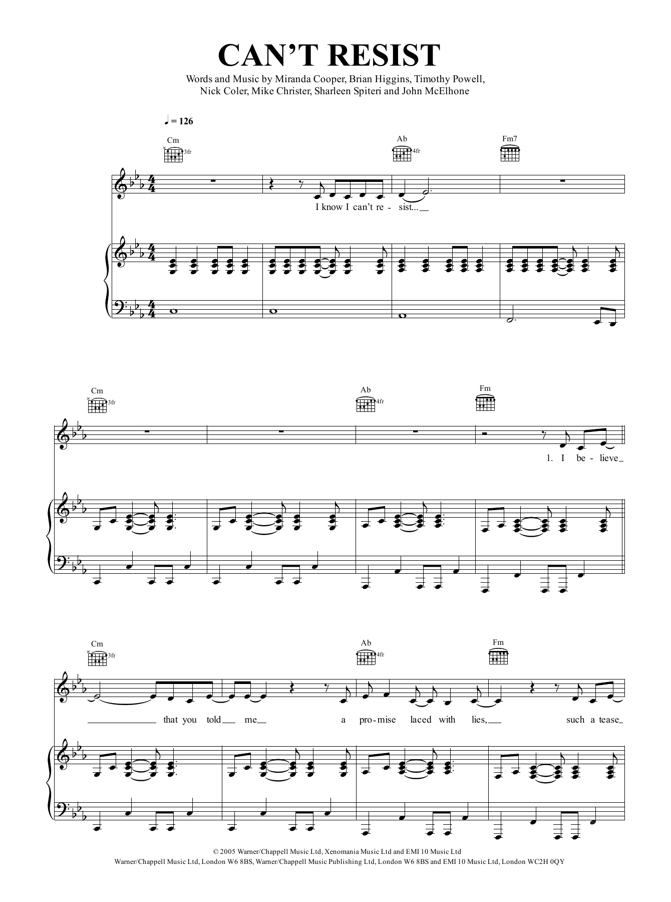 Texas Can't Resist sheet music notes and chords arranged for Piano, Vocal & Guitar Chords (Right-Hand Melody)