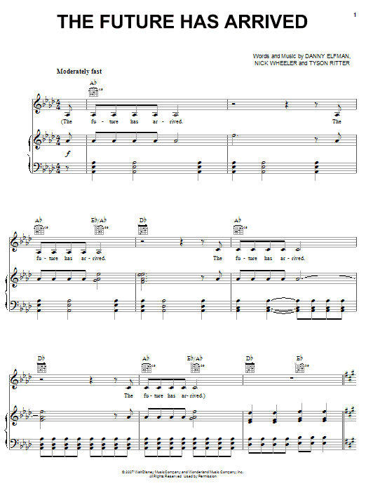 The All-American Rejects The Future Has Arrived sheet music notes and chords arranged for Piano, Vocal & Guitar Chords (Right-Hand Melody)