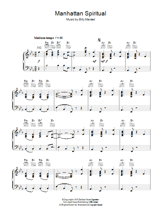 The Back O Town Syncopators Manhattan Spiritual sheet music notes and chords arranged for Piano Solo