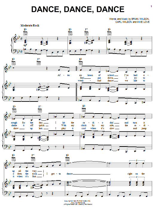 The Beach Boys Dance, Dance, Dance sheet music notes and chords arranged for Piano, Vocal & Guitar Chords (Right-Hand Melody)