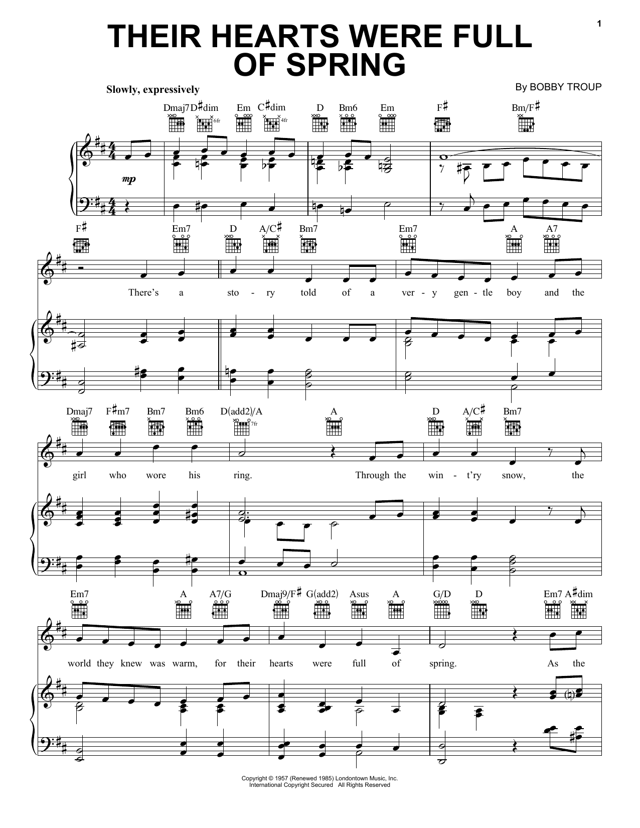 The Beach Boys Their Hearts Were Full Of Spring sheet music notes and chords arranged for Piano, Vocal & Guitar Chords (Right-Hand Melody)