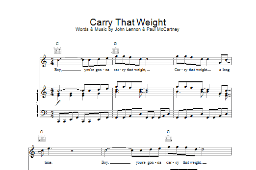 The Beatles Carry That Weight sheet music notes and chords arranged for Ukulele