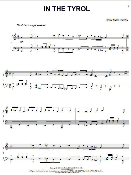 The Beatles In The Tyrol sheet music notes and chords arranged for Piano, Vocal & Guitar Chords (Right-Hand Melody)