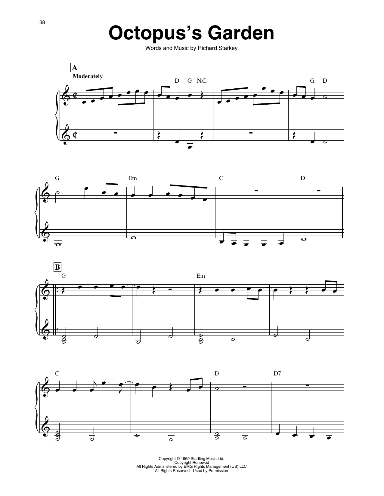 The Beatles Octopus's Garden (arr. Maeve Gilchrist) sheet music notes and chords arranged for Harp