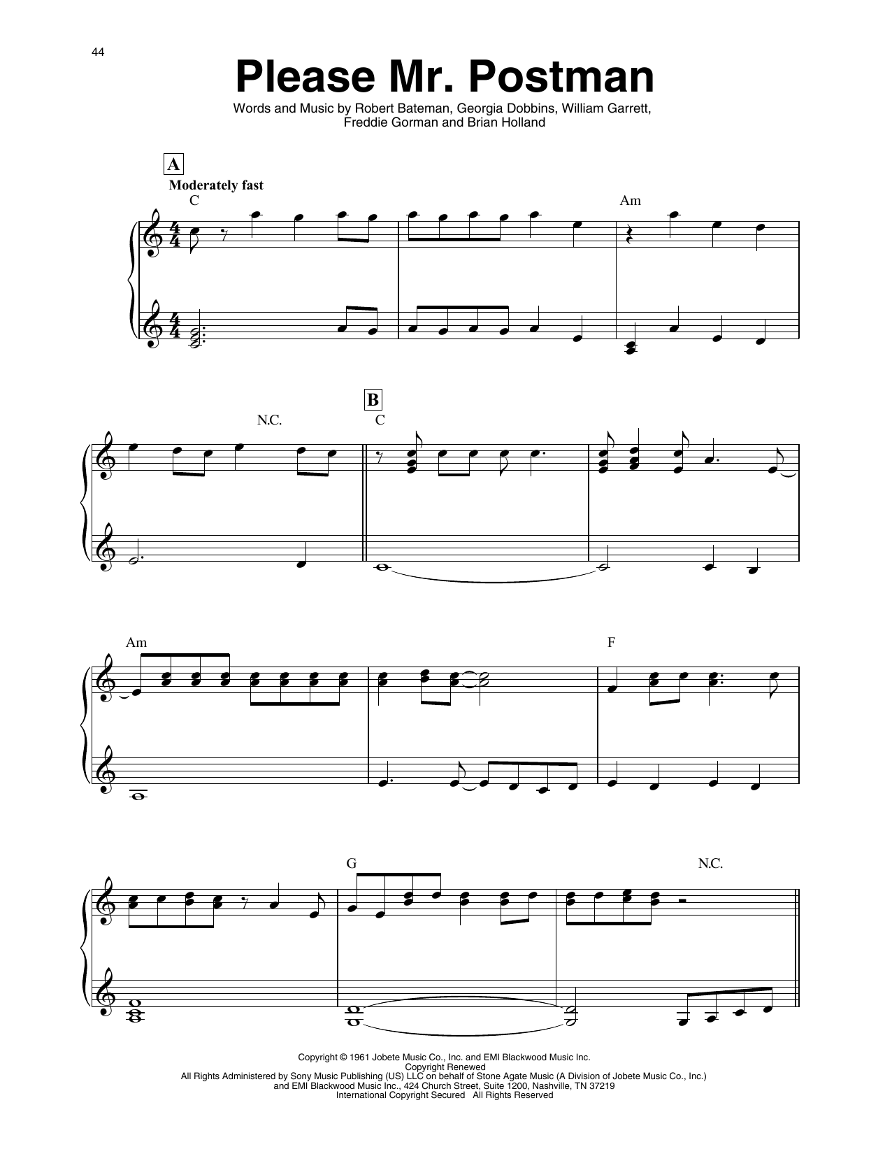 The Beatles Please Mr. Postman (arr. Maeve Gilchrist) sheet music notes and chords arranged for Harp