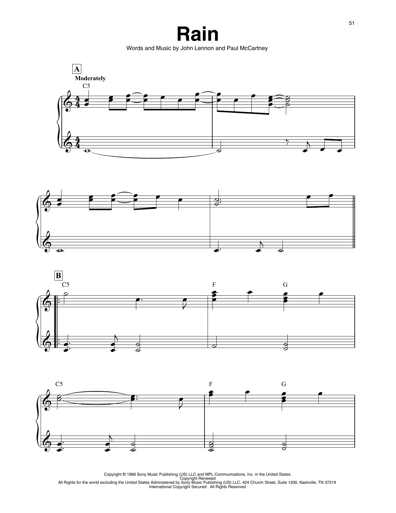 The Beatles Rain (arr. Maeve Gilchrist) sheet music notes and chords arranged for Harp