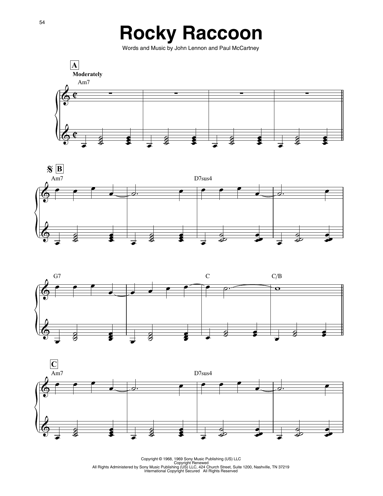 The Beatles Rocky Raccoon (arr. Maeve Gilchrist) sheet music notes and chords arranged for Harp