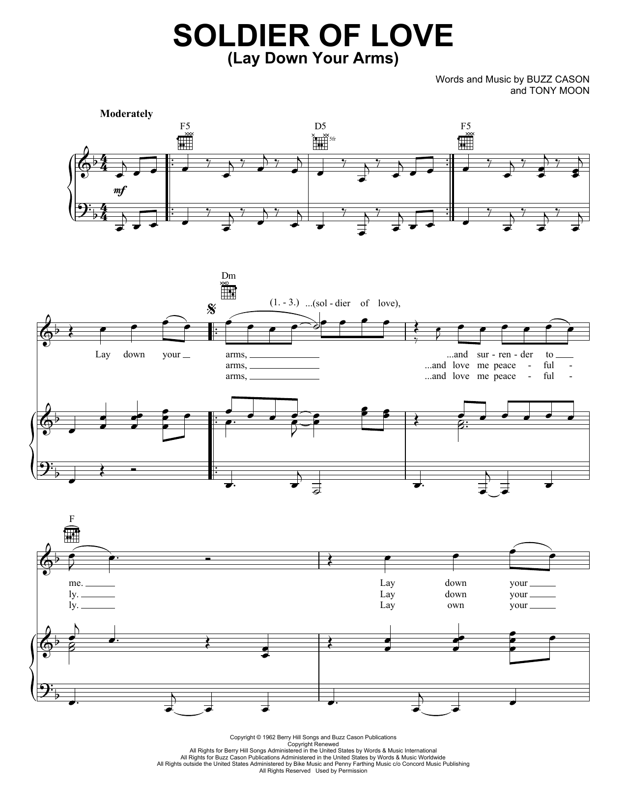 The Beatles Soldier Of Love (Lay Down Your Arms) sheet music notes and chords arranged for Piano, Vocal & Guitar Chords (Right-Hand Melody)