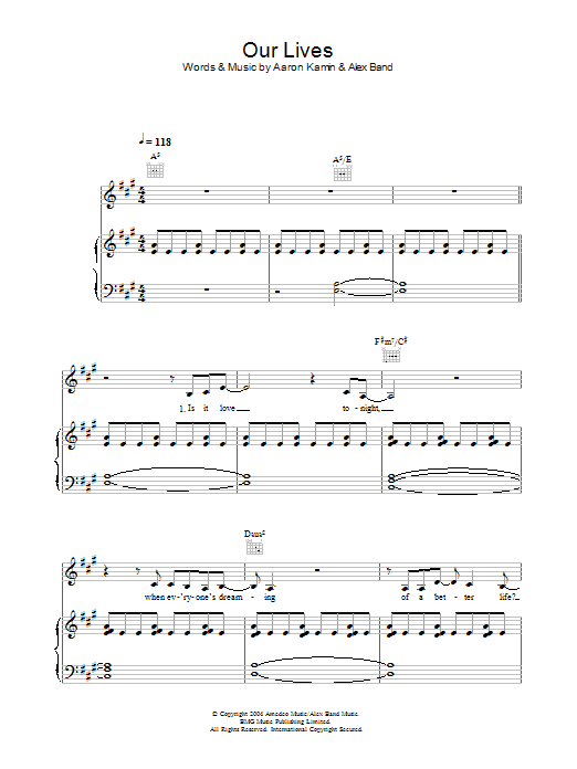 The Calling Our Lives sheet music notes and chords arranged for Piano, Vocal & Guitar Chords
