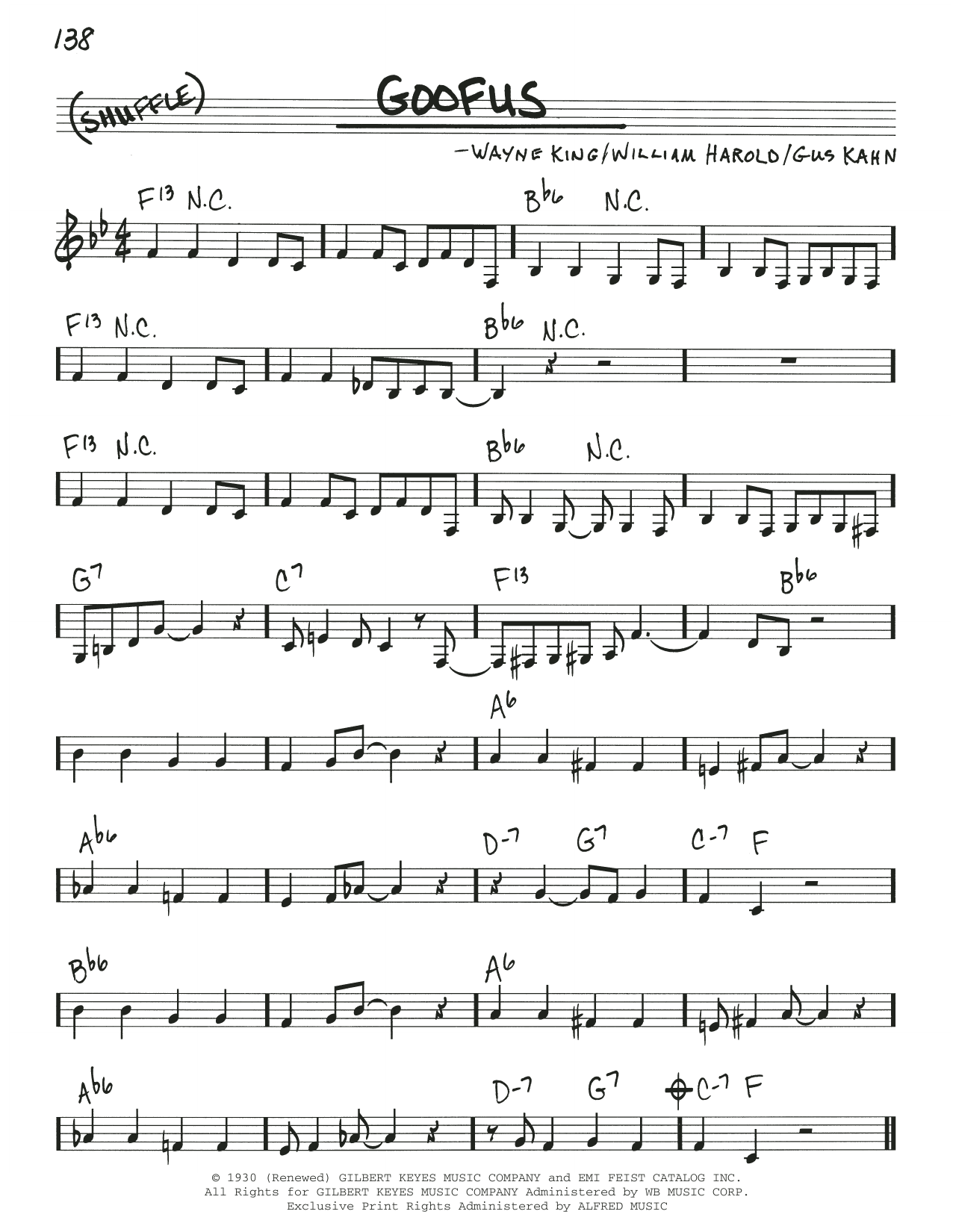 The Carpenters Goofus sheet music notes and chords arranged for 5-Finger Piano