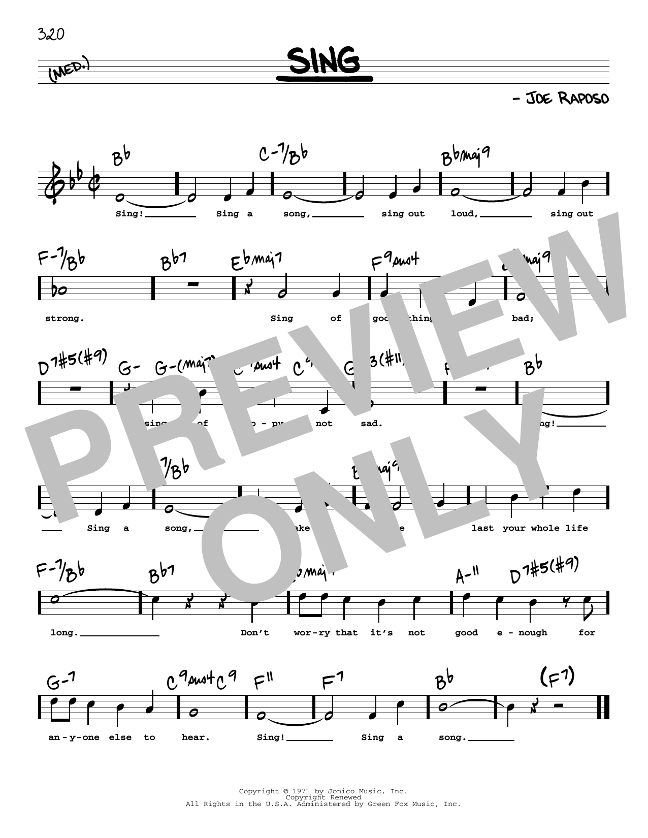 The Carpenters Sing (High Voice) (from Sesame Street) sheet music notes and chords arranged for Real Book – Melody, Lyrics & Chords