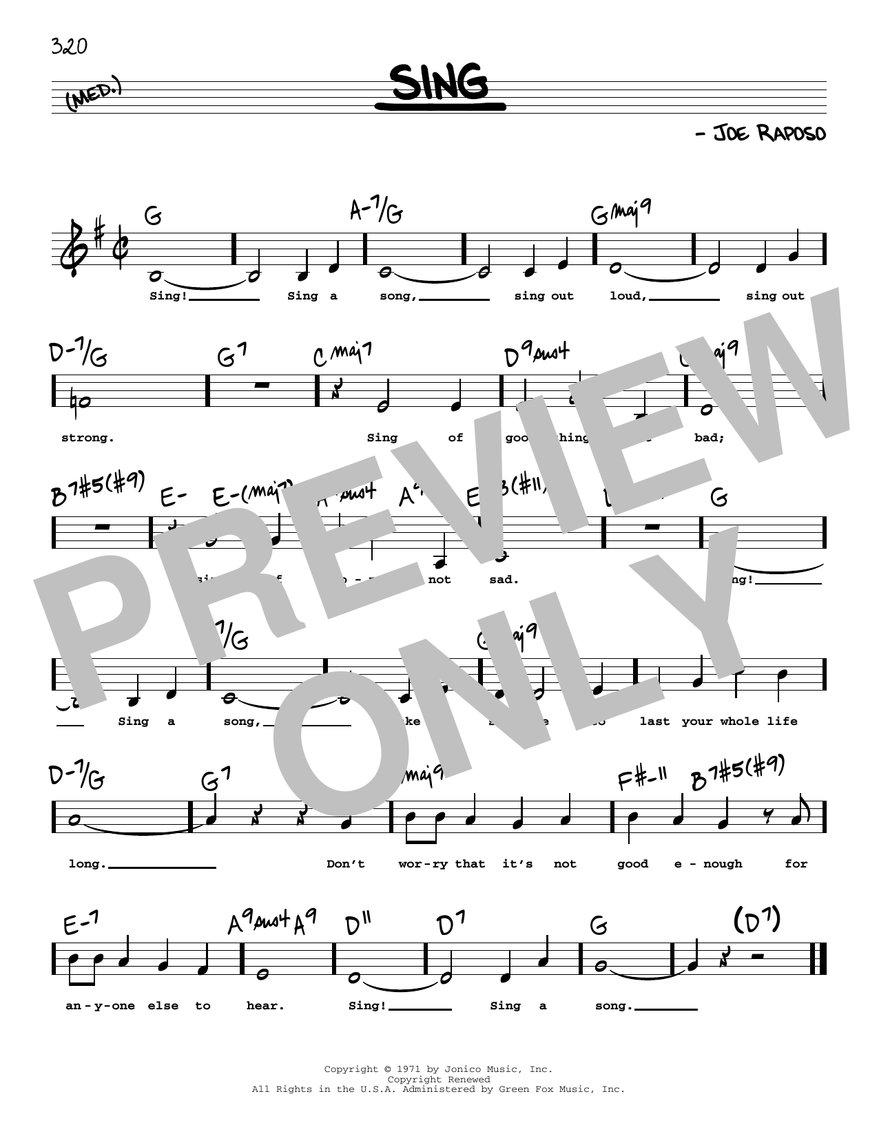 The Carpenters Sing (Low Voice) sheet music notes and chords arranged for Real Book – Melody, Lyrics & Chords