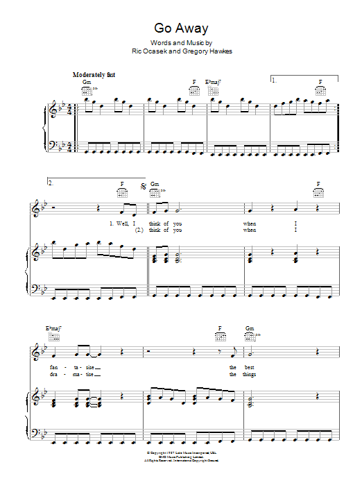 The Cars Go Away sheet music notes and chords arranged for Piano, Vocal & Guitar Chords