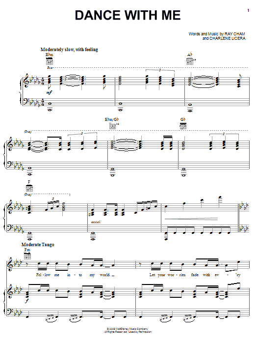 The Cheetah Girls Dance With Me sheet music notes and chords arranged for Piano, Vocal & Guitar Chords (Right-Hand Melody)