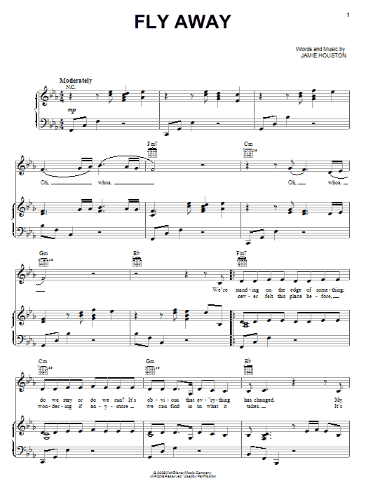 The Cheetah Girls Fly Away sheet music notes and chords arranged for Piano, Vocal & Guitar Chords (Right-Hand Melody)