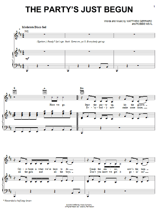 The Cheetah Girls The Party's Just Begun sheet music notes and chords arranged for Lead Sheet / Fake Book