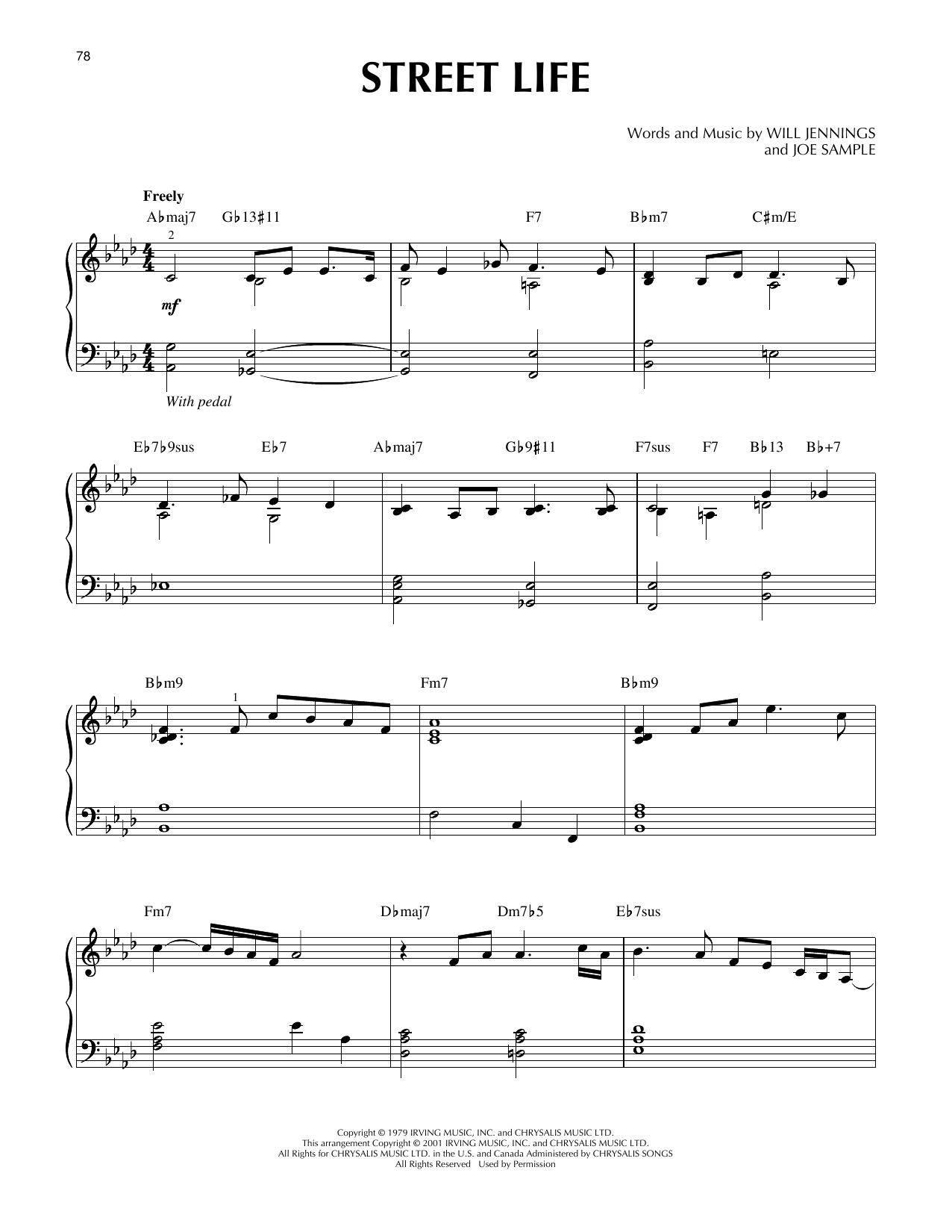 The Crusaders Street Life (arr. Larry Moore) sheet music notes and chords arranged for Piano Solo