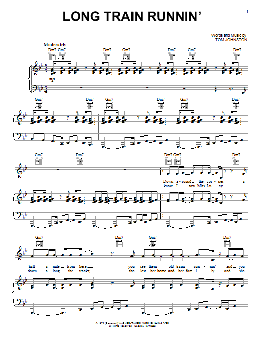 The Doobie Brothers Long Train Runnin' sheet music notes and chords arranged for Guitar Tab