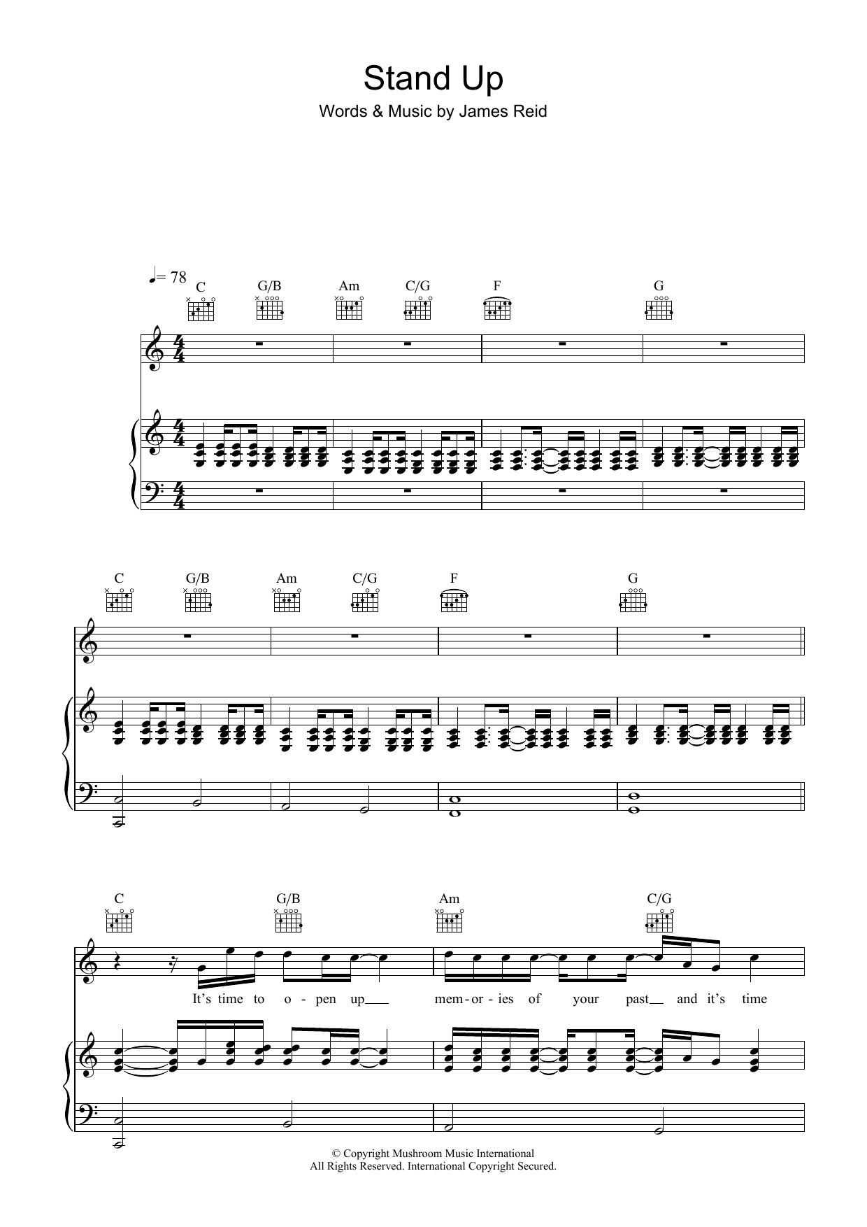 The Feelers Stand Up sheet music notes and chords arranged for Piano, Vocal & Guitar Chords