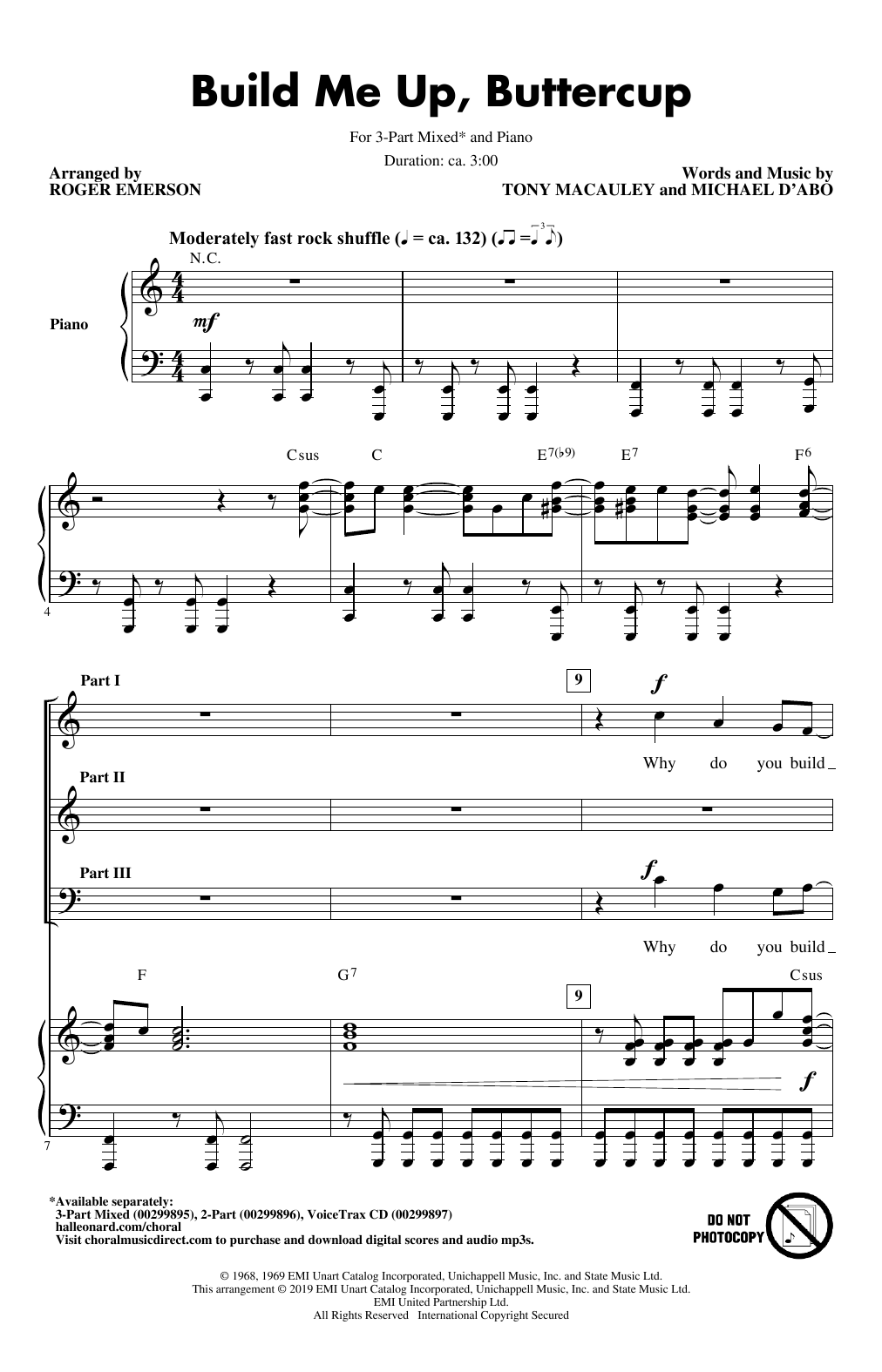 The Foundations Build Me Up, Buttercup (arr. Roger Emerson) sheet music notes and chords arranged for 2-Part Choir