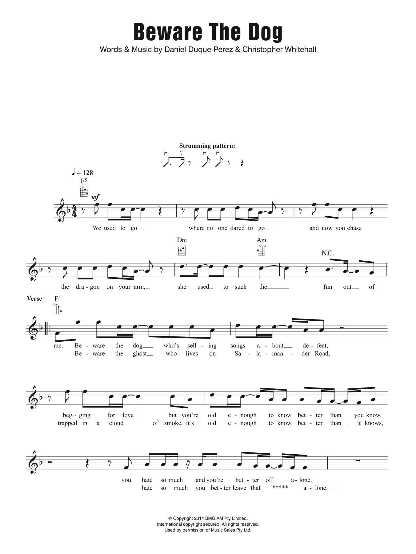The Griswolds Beware The Dog sheet music notes and chords arranged for Easy Piano