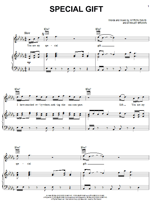 The Isley Brothers Special Gift sheet music notes and chords arranged for Piano, Vocal & Guitar Chords (Right-Hand Melody)