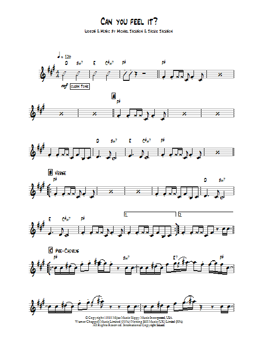 The Jackson 5 Can You Feel It sheet music notes and chords arranged for Guitar Chords/Lyrics
