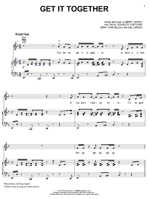 The Jackson 5 I Am Love (Part 1) sheet music notes and chords arranged for Piano, Vocal & Guitar Chords (Right-Hand Melody)