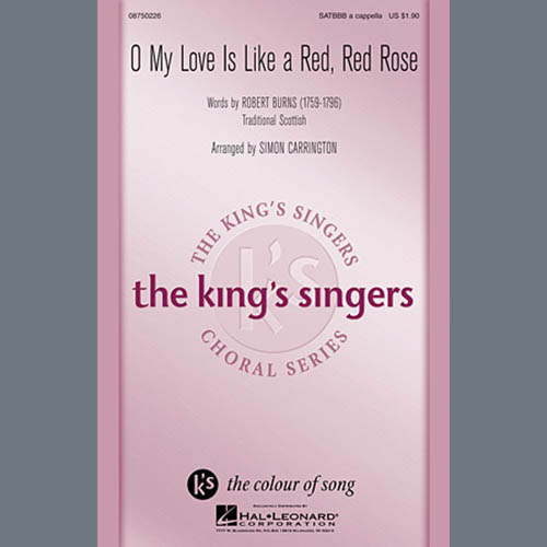 Easily Download Simon Carrington Printable PDF piano music notes, guitar tabs for  SATB Choir. Transpose or transcribe this score in no time - Learn how to play song progression.