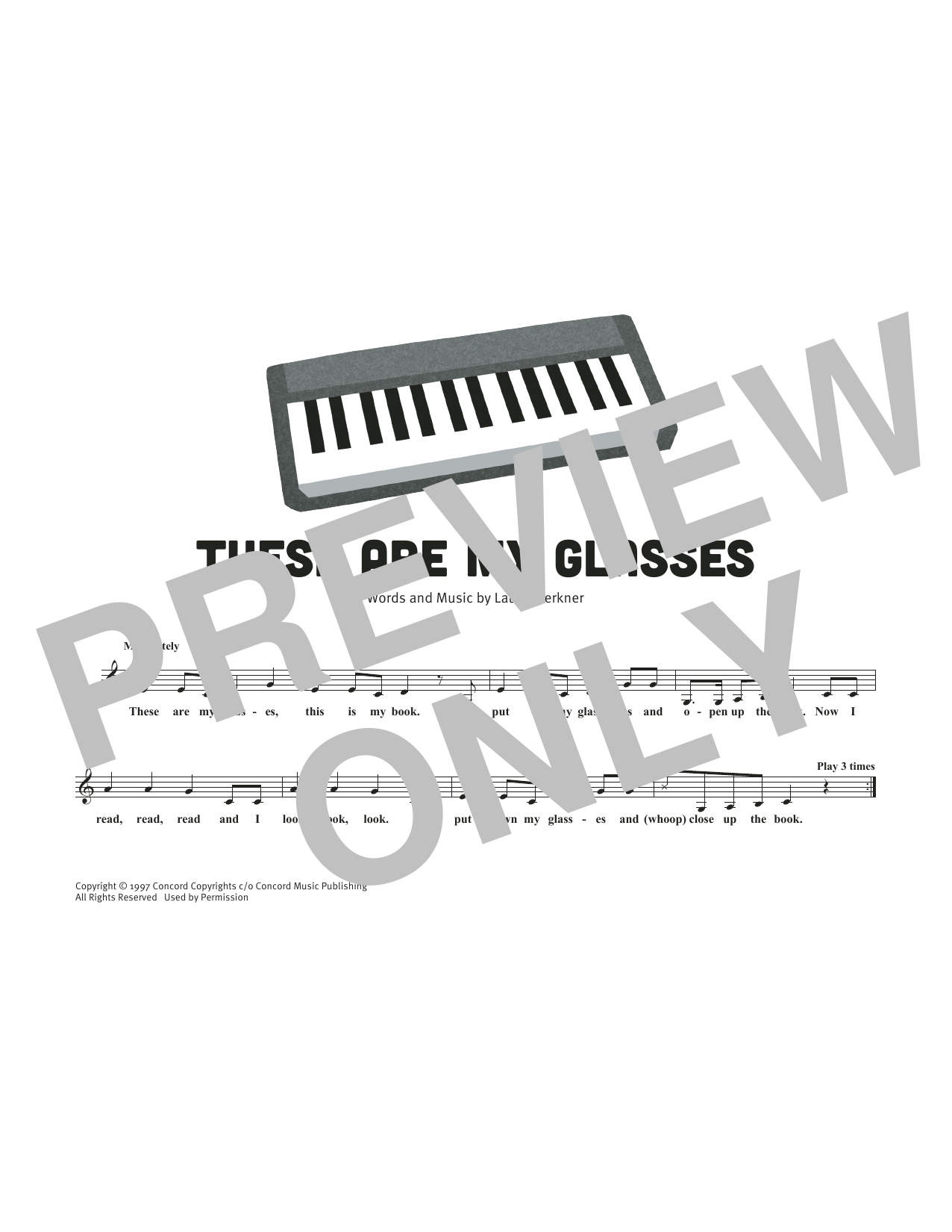 The Laurie Berkner Band These Are My Glasses sheet music notes and chords arranged for Lead Sheet / Fake Book