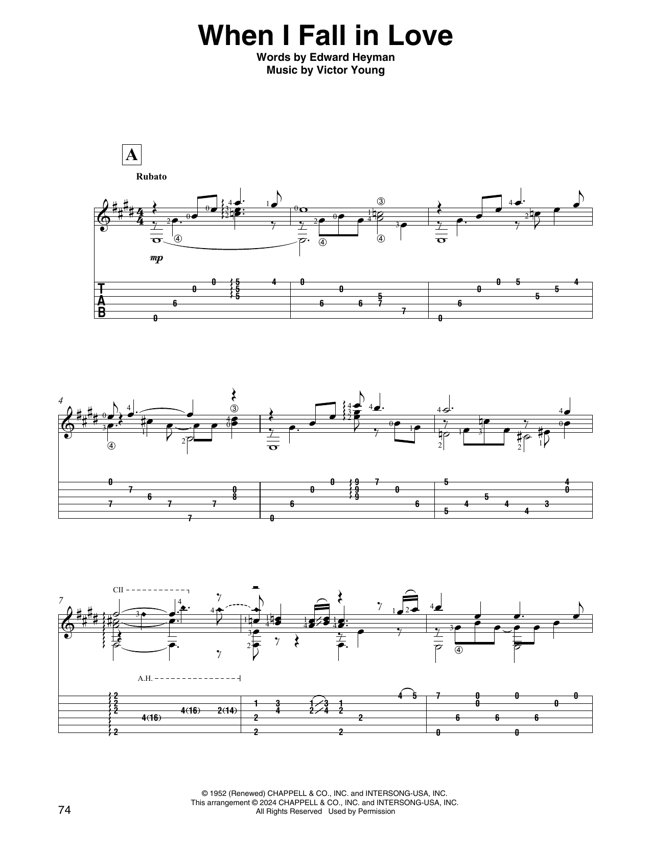 The Lettermen When I Fall In Love (arr. David Jaggs) sheet music notes and chords arranged for Solo Guitar