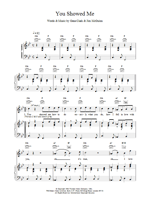 The Lightning Seeds You Showed Me sheet music notes and chords arranged for Piano, Vocal & Guitar Chords