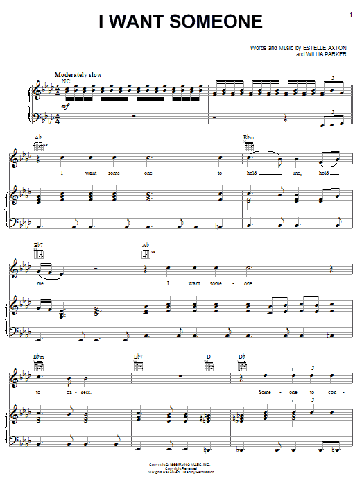 The Mad Lads I Want Someone sheet music notes and chords arranged for Real Book – Melody & Chords