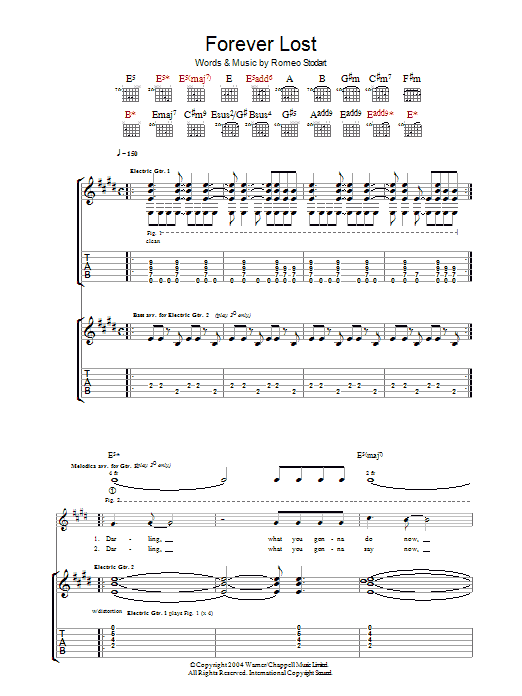 The Magic Numbers Forever Lost sheet music notes and chords arranged for Guitar Tab