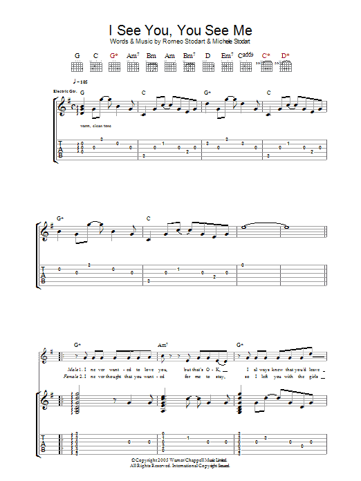 The Magic Numbers I See You, You See Me sheet music notes and chords arranged for Guitar Tab