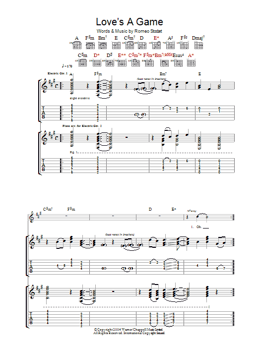 The Magic Numbers Love's A Game sheet music notes and chords arranged for Guitar Tab